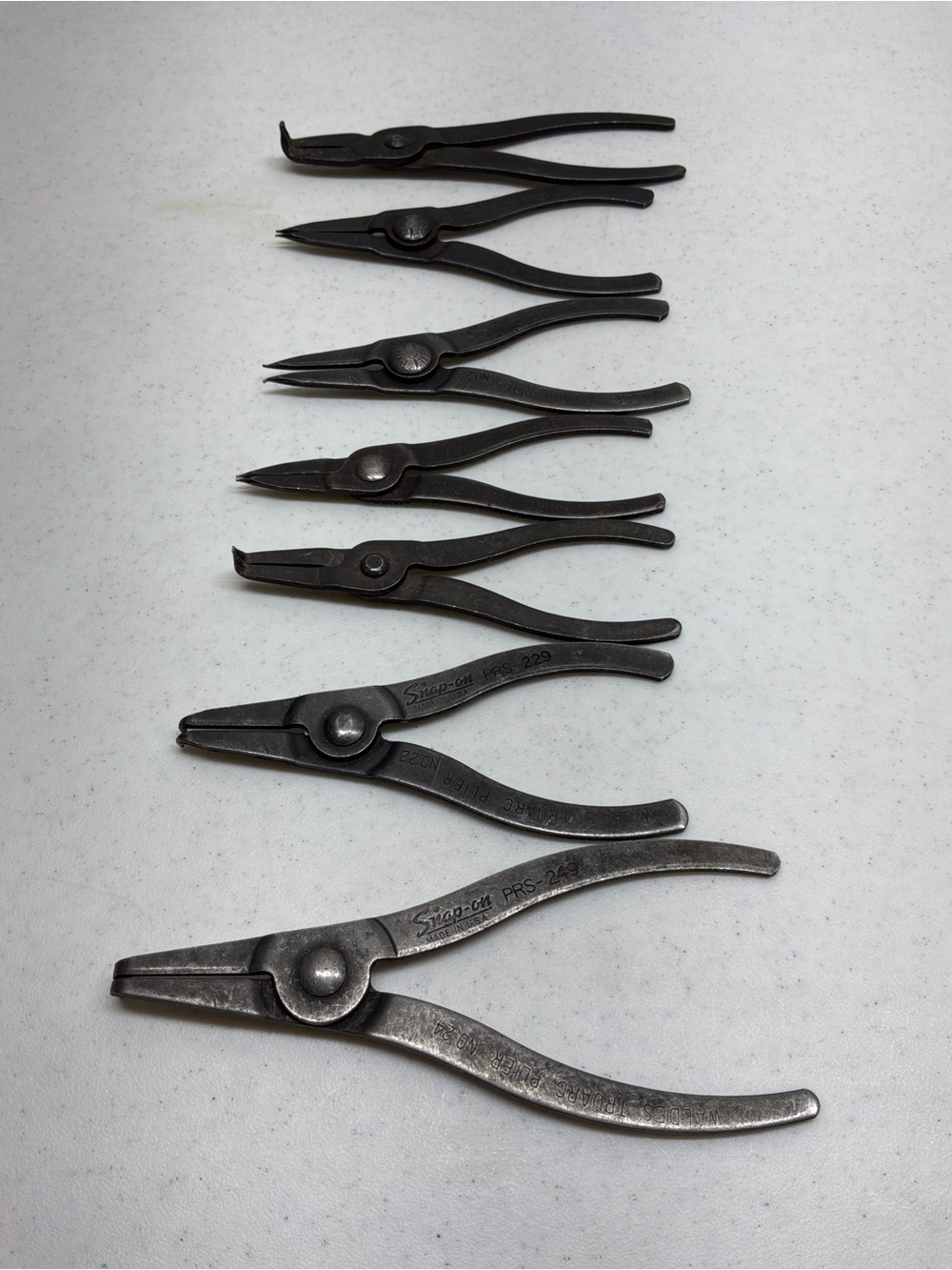 Snap-on/Waldes Truarc Snap Ring Pliers Set of 7